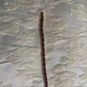 Vintage Avon Gold Tone Oval Purple Amethyst Glass Rhinestone Tennis Bracelet